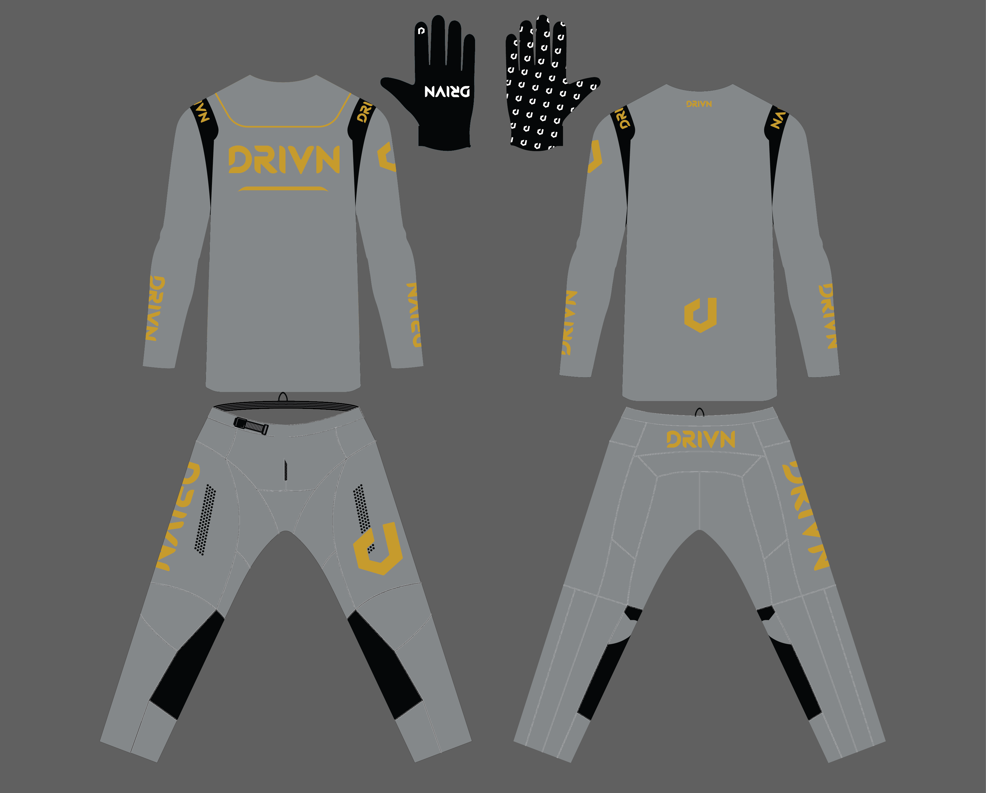 Custom “VRGE” Gear Kit 'GRAY/GOLD/BLACK'