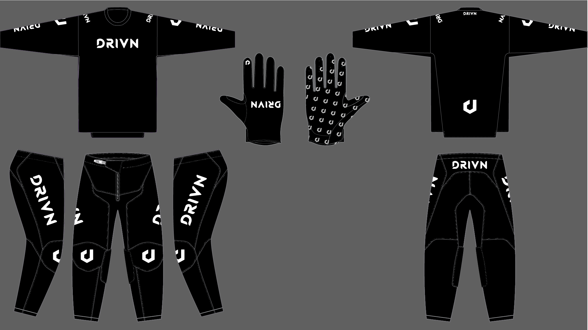 Custom “ENTR” Gear Kit 'BLACK/WHITE'