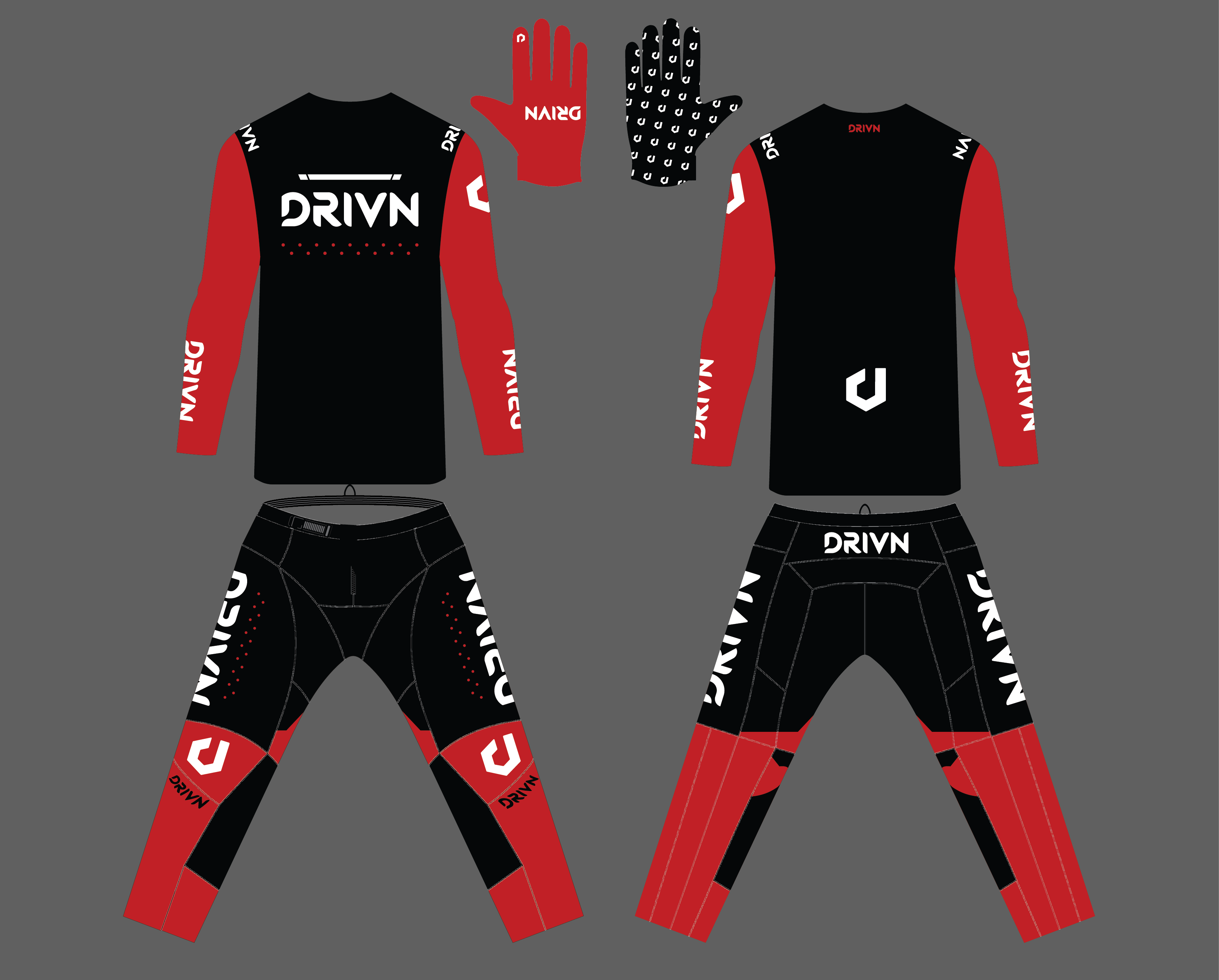 Custom “VRGE” Gear Kit 'PURE RED/BLACK'