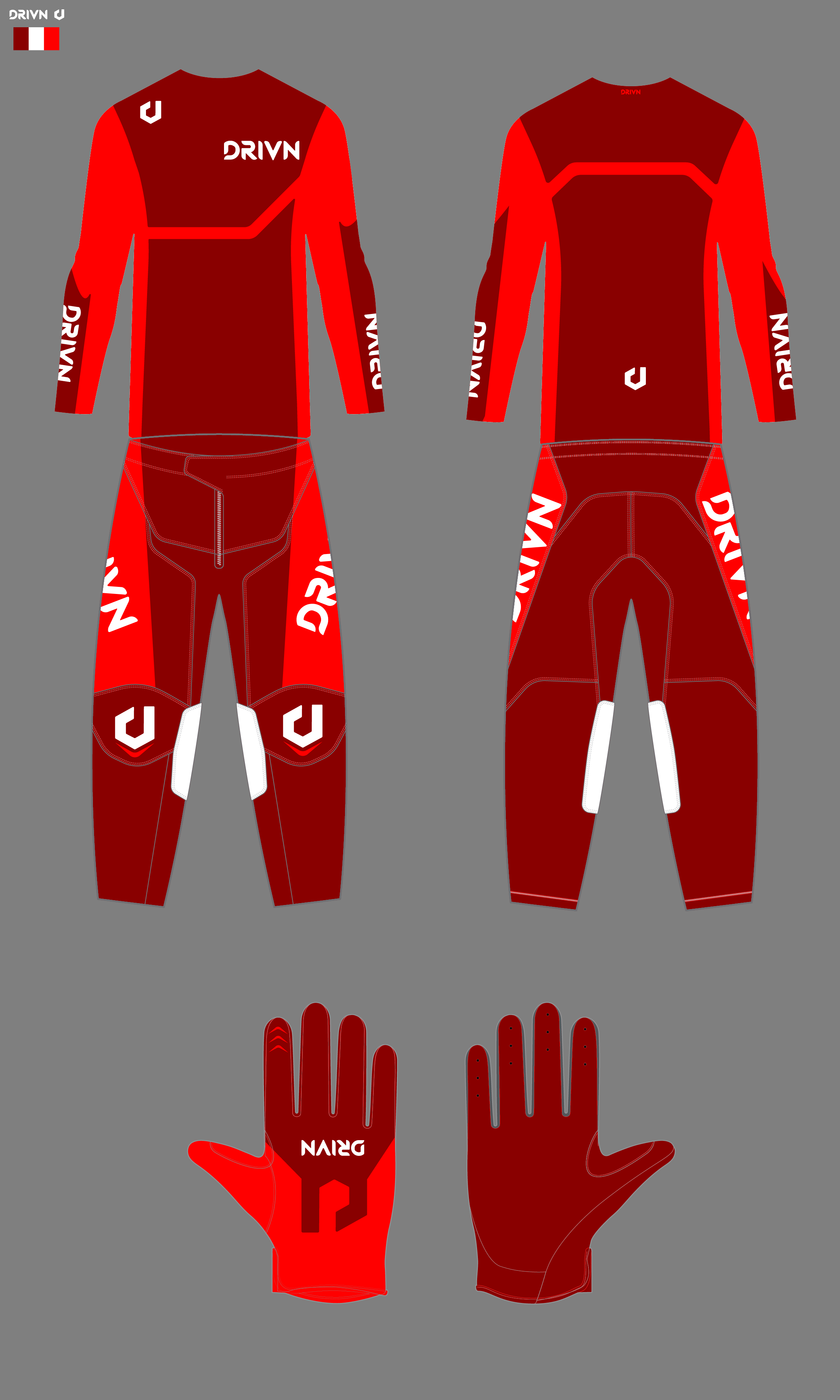 Custom “Verge” Gear Kit 'RED'