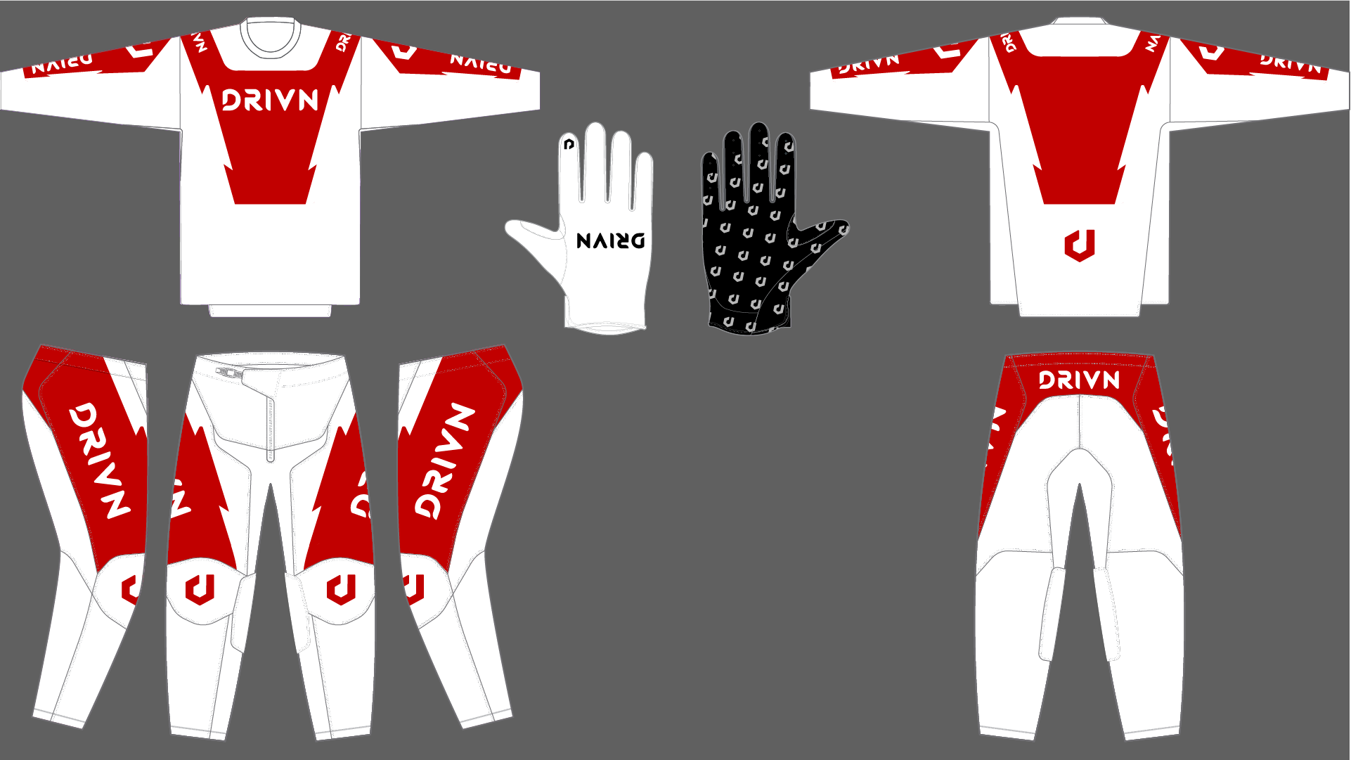 Custom “ENTR” Gear Kit 'RED/WHITE'
