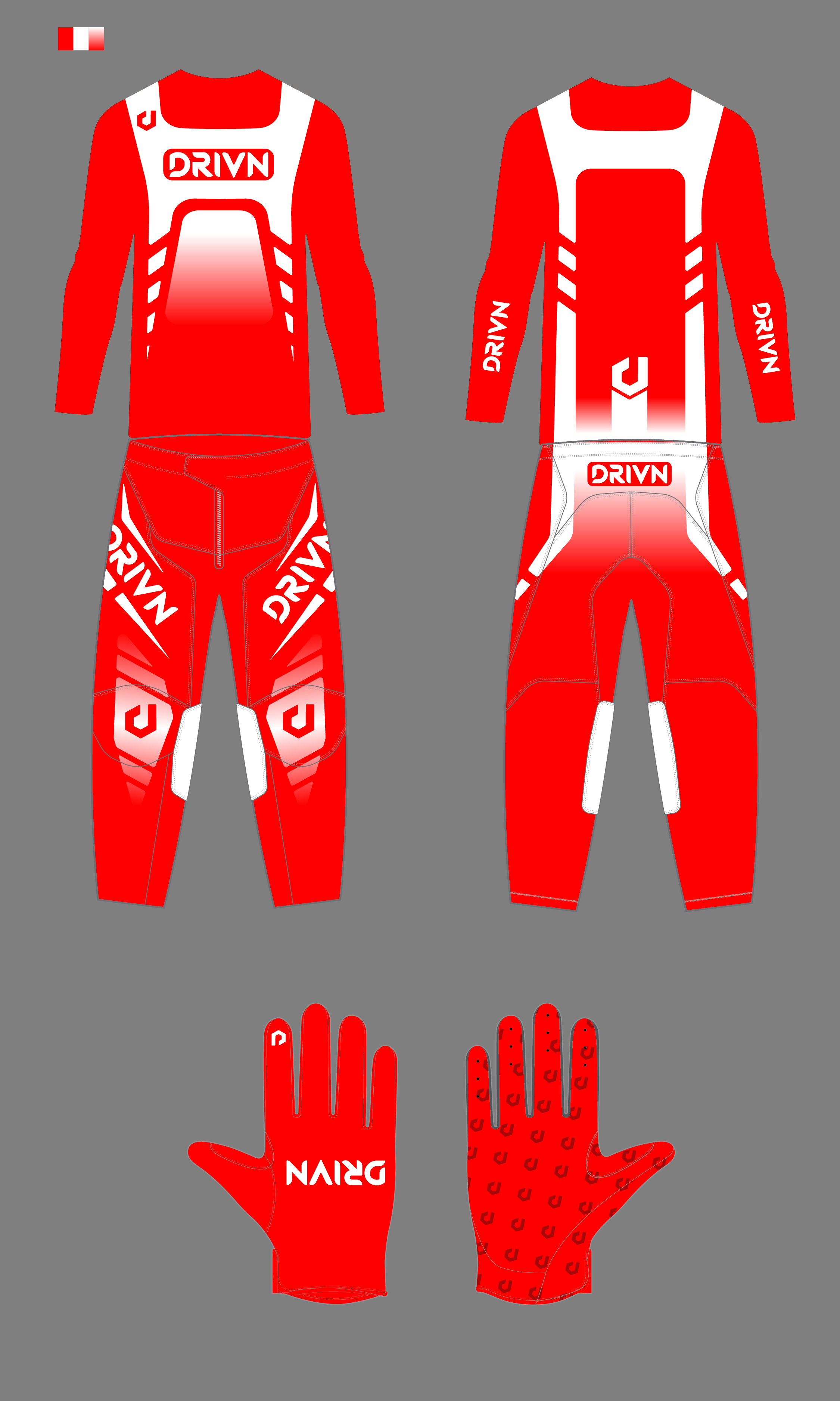 “Verge” Jersey Red/White
