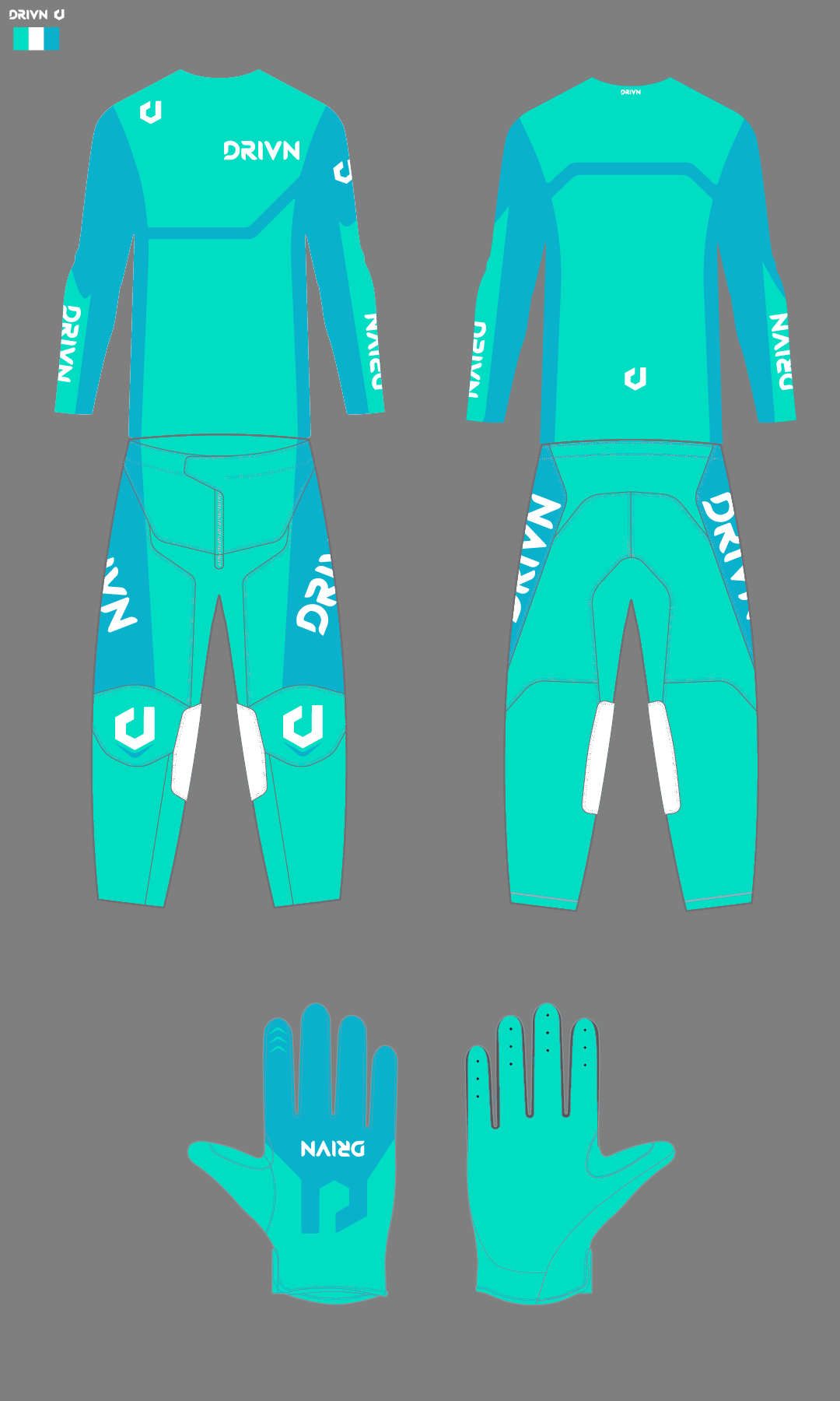 Custom “Verge” Gear Kit 'AQUA/BLUE'