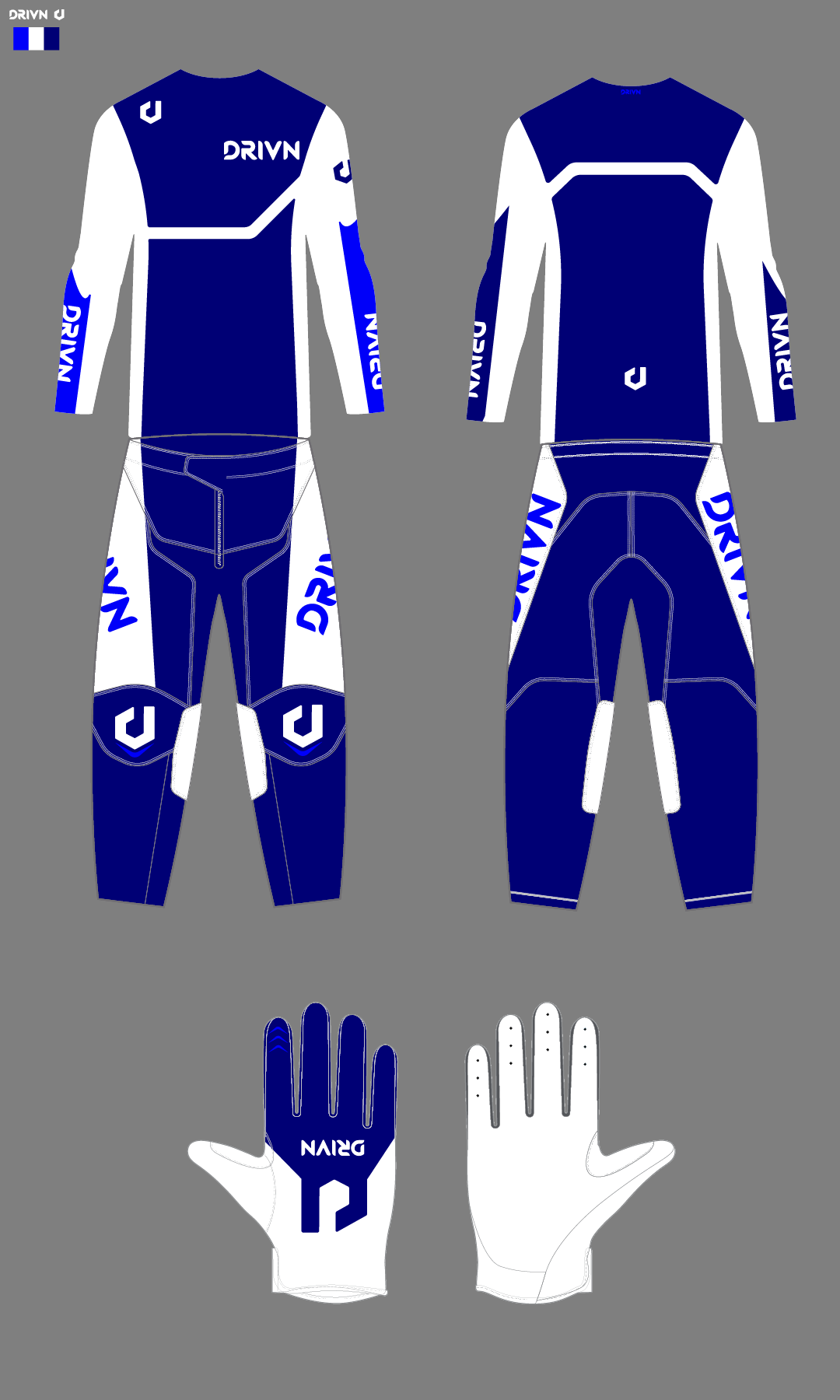 Custom “Verge” Gear Kit 'BLUE/WHITE'