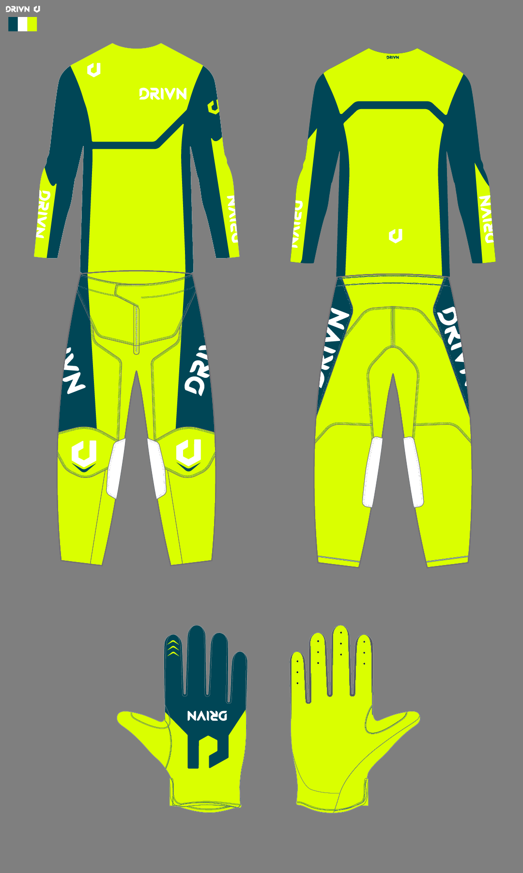 Custom “Verge” Gear Kit 'FLO YELLOW/GREEN'