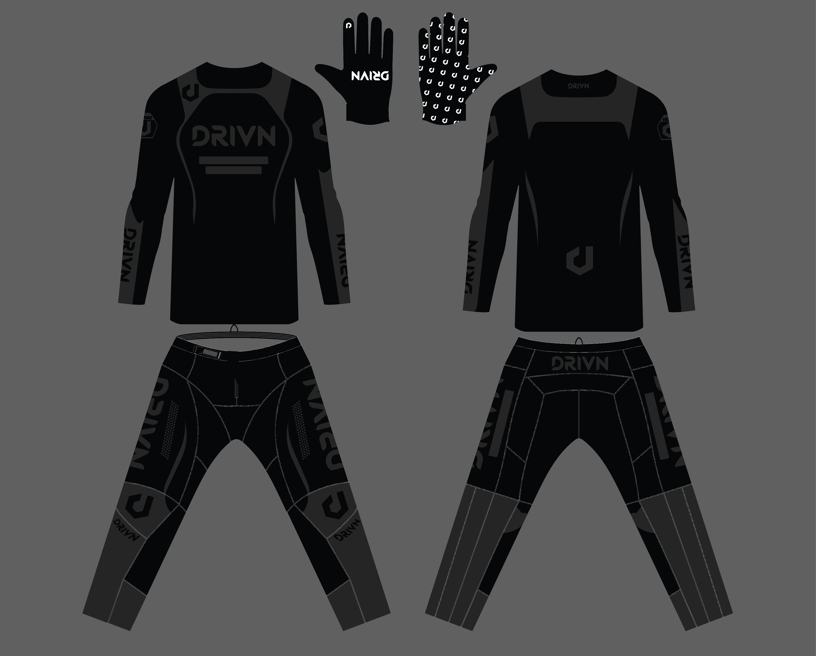 Custom “VRGE” Gear Kit 'BLACK ON BLACK'
