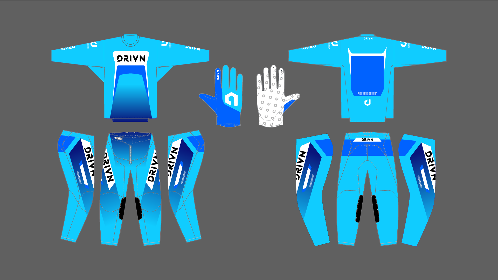 Custom “Verge” Gear Kit 'BLUE/WHITE'