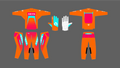 Custom “Verge” Gear Kit 'ORANGE/BLUE'