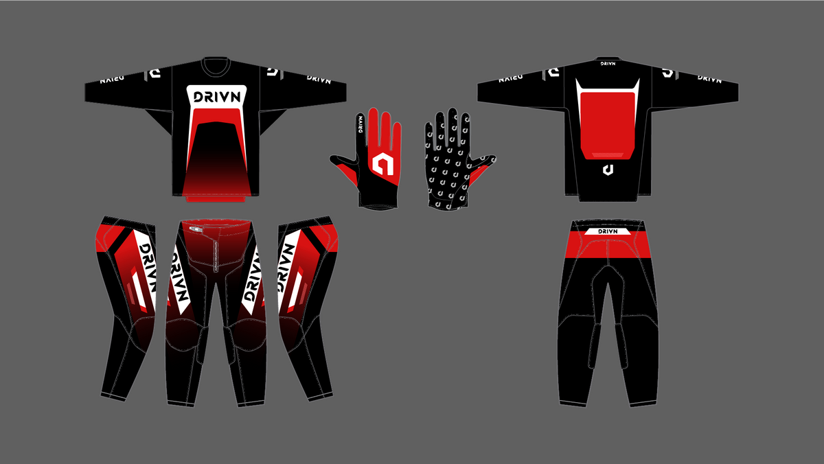 Custom “Verge” Gear Kit 'BLACK/RED'