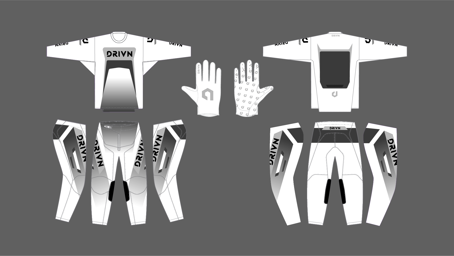 Custom “Verge” Gear Kit 'WHITE/GRAY'